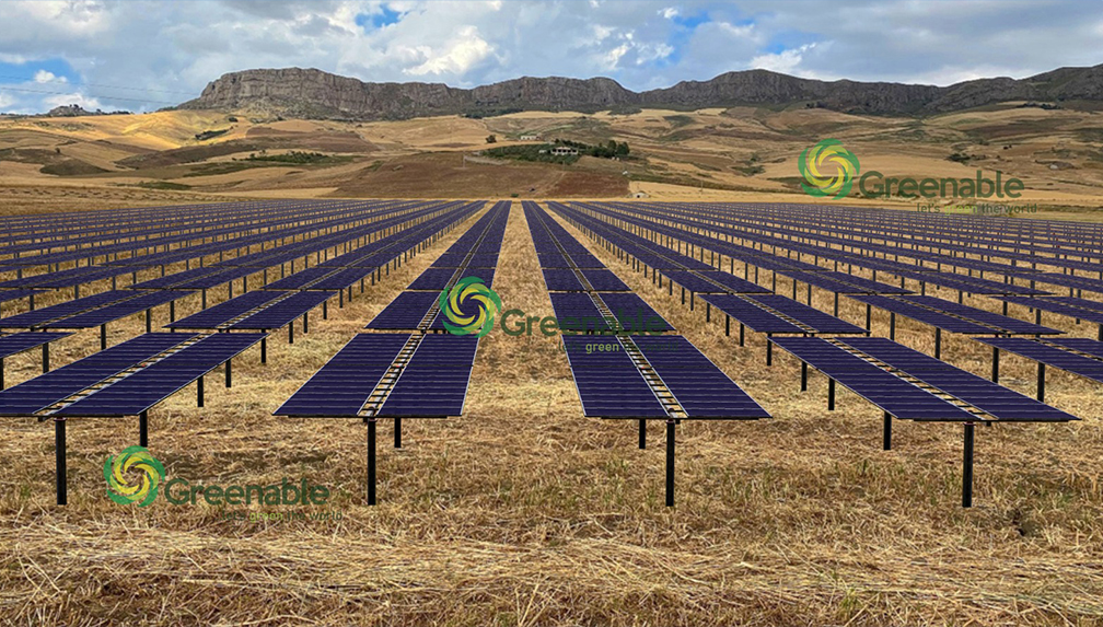 Impianti energia rinnovabile fotovoltaico rendering